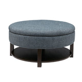 ZNTS Miller Round Storage Ottoman B03548605