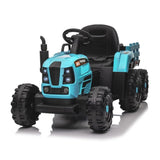 ZNTS Ride on Tractor with Trailer,12V Battery Powered Electric Tractor Toy w/Remote Control,electric car W1396124966