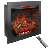 ZNTS 33 inch Infrared Electric Fireplace Insert, Touch Panel Home Decor Heater, Smokeless Firebox With W1769P144715
