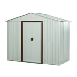 ZNTS 8ft x 4ft Outdoor Metal Storage Shed White YX48 W54071038