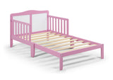 ZNTS Birdie Toddler Bed Dark Pink/White B02257208