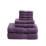ZNTS 100% Cotton 8 Piece Antimicrobial Towel Set B03599321