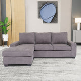 ZNTS Grey L Shaped Sectional Sofas for Living Room, Modern Reversible Sectional Couches for Bedrooms, B124P143651