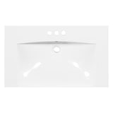 ZNTS 30" Single Bathroom Basin Sink, Vanity Top Only, 3-Faucet Holes, Resin WF305076AAK
