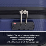 ZNTS Hardshell Suitcase Spinner Wheels PP Luggages Lightweight Durable Suitcase with TSA Lock,3-Piece W284112505