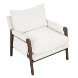 ZNTS Mid-Century Modern Velvet Accent Chair,Leisure Chair with Solid Wood and Thick Seat Cushion for WF301654AAK