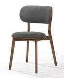 ZNTS Modrest Donald Modern Dark Grey & Walnut Dining Chair B04961397