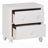 ZNTS Transitional Look White Finish 1pc Nightstand of Drawers Wood knobs Turned Feet Modern Bedroom B01153391