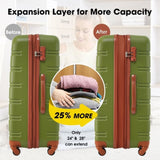ZNTS 3 Piece Luggage Set Hardside Spinner Suitcase with TSA Lock 20" 24' 28" Available PP191030AAO