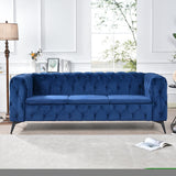 ZNTS 84.06" Inch Width Traditional Square Arm removable cushion 3 seater Sofa W68041371