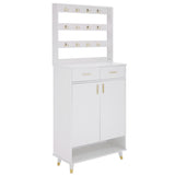 ZNTS Entryway Bedroom Armoire,Shoe Cabinet,Wardrobe Armoire Closet, Drawers and Shelves, Handles, Hanging 71384021