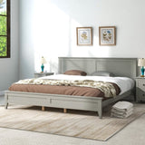 ZNTS Modern Gray Solid Wood King Platform Bed WF283526AAE