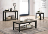 ZNTS Coffee Table With Open Shelf In Dark Brown And Grey SR016384