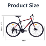 ZNTS 21 Speed Hybrid bike Disc Brake 700C Road Bike For men women's City Bicycle W101963876