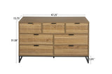 ZNTS Modern 7 Drawer Dresser Wood Cabinet W68858683