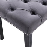 ZNTS Heng Ming Upholstered Tufted Ottoman , Velvet Dining Bedroom Footrest Stool Accent W21290901