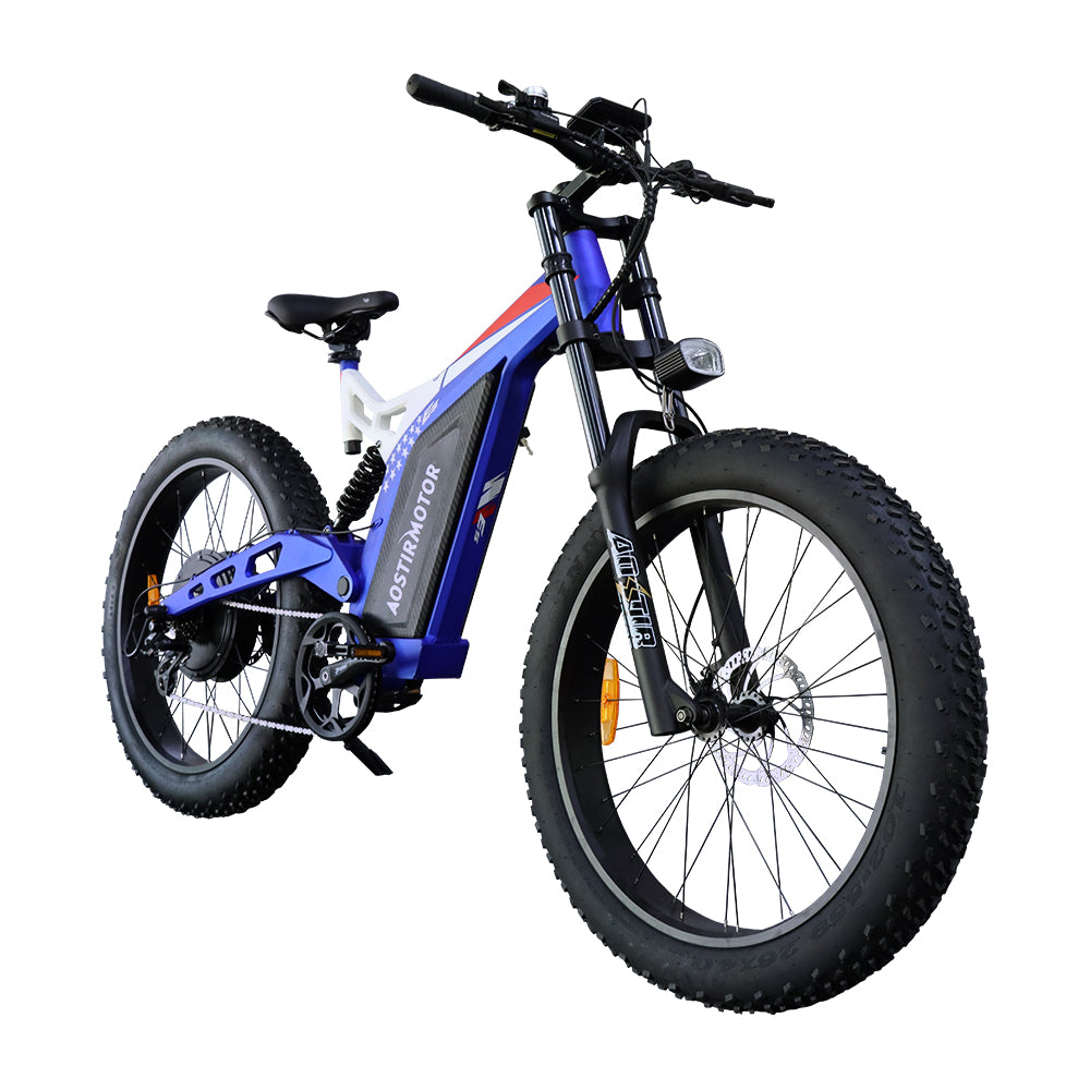ZNTS AOSTIRMOTOR 26" 1500W Electric Bike Fat Tire P7 48V 20AH Removable Lithium Battery for Adults 13757492