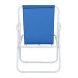 ZNTS Oxford Cloth Iron Outdoor Beach Chair Blue 44914156