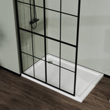 ZNTS Goodyo 46" X 72" Shower Screen Walk-in Wet-room Black D16312035