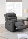 ZNTS Modern Dark Gray Color Burlap Fabric Recliner Motion Recliner Chair 1pc Couch Manual Motion Living B011133822
