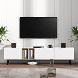ZNTS Modern TV Stand for 80'' TV with 3 Doors, Media Console Table, Entertainment Center with Large WF302939AAK