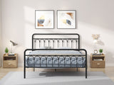 ZNTS Tara Metal Bed Queen, Black B083124172