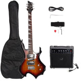 ZNTS Flame Shaped Electric Guitar with 20W Electric Guitar Sound HSH Pickup 91224685