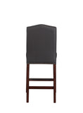 ZNTS Claremont Gray Faux Leather Counter Stool B05081040