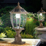 ZNTS Retro gold Solar Column Headlights With Dimmable LED W1340133339