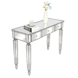 ZNTS Three Drawers Mirror Table Dressing Table Console Table 45198085