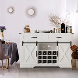 ZNTS New White Modern Tall Wood Wine Bar Cabinet With Storage Pantry Cabinets With Doors And Shelves W1828P154473