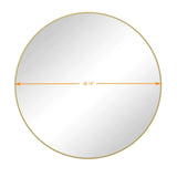 ZNTS Wall Mirror 39 Inch Gold Circular Mirror Metal Framed Mirror Round Vanity Mirror Dressing Mirror, W143570512