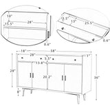 ZNTS Flavien 58'' Wide 2 Drawer Sideboard-PEBBLE W1137123222