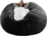 ZNTS Bag Chair Cover Chair Cushion; Big Round Soft Fluffy PV 53637484