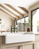 ZNTS Farmhouse/Apron Front White Ceramic Kitchen Sink 56586229