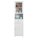ZNTS Up and Down 2 Doors 1 Drawer 1 Shelf Bathroom Modern Style Bookcase, Household Storage 50700609