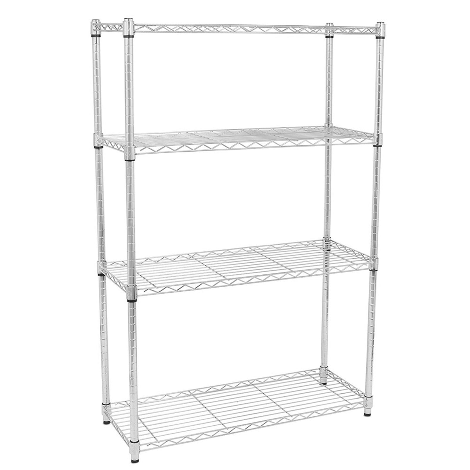 ZNTS 4-Layer Chrome Plated Iron Shelf 120*90*35 Silver 89360473