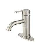 ZNTS Waterfall Spout Bathroom Faucet,Single Handle Bathroom Vanity Sink Faucet W928101049