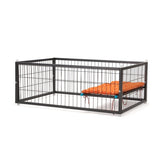 ZNTS 4-Story Pet Cage, Bunny Hutch with Ladder, Lockable Wheels and Removable Tray, Black and Orange W2181P153020