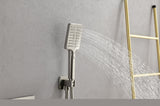 ZNTS Wall Mounted Waterfall Rain Shower System With 3 Body Sprays & Handheld Shower W127263351