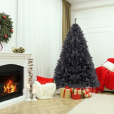 ZNTS 6ft 1150 Branches PVC Christmas Tree Black 75974042