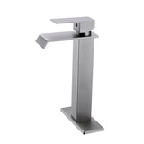 ZNTS Waterfall Spout Bathroom Faucet,Single Handle Bathroom Vanity Sink Faucet TH1028HNS
