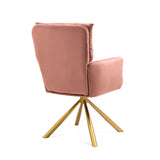 ZNTS Pink Velvet Contemporary High-Back Upholstered Swivel Accent Chair W116470751