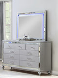 ZNTS Sterling Mirror Framed Dresser Made With Wood in Silver Color 808857879974