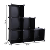 ZNTS Cube Storage 6-Cube Closet Organizer Storage Shelves Cubes Organizer DIY Closet Cabinet Black 23704332