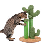 ZNTS Cat Scratching Post Cactus Cat Scratcher Featuring with 3 Scratching Poles and Interactive Dangling 56580340
