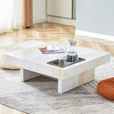 ZNTS A modern and practical coffee table with imitation marble patterns, made MDF material. The fusion W1151119881