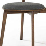 ZNTS Modrest Donald Modern Dark Grey & Walnut Dining Chair B04961397