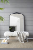 ZNTS 66" x 36" Full Length Mirror, Arched Mirror Hanging or Leaning Against Wall, Large Black Mirror for W2078124105