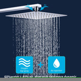 ZNTS Shower System Shower Faucet Combo Set Wall Mounted with 10" Rainfall Shower Head and handheld shower 97604753